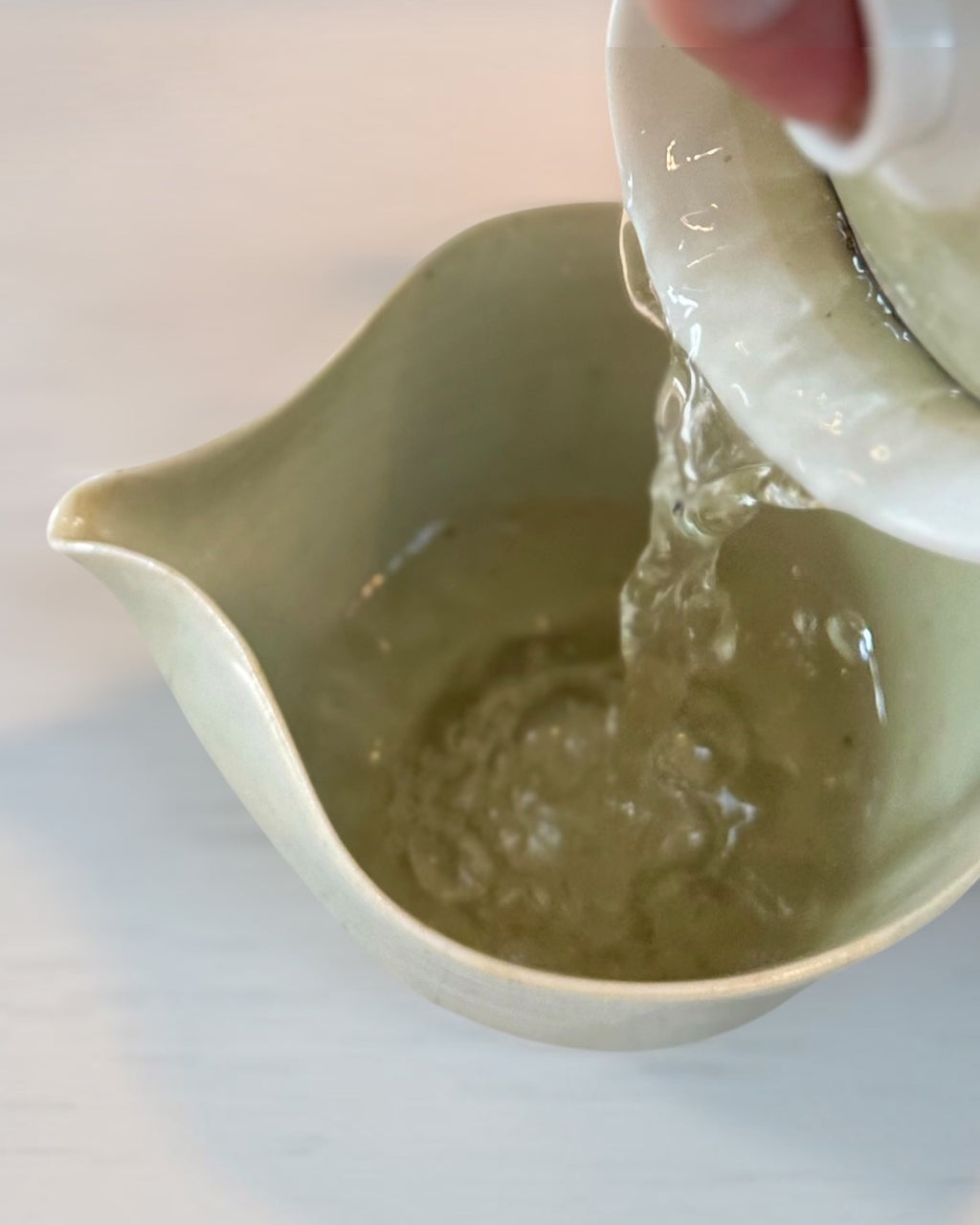Gaiwan og chahai i porselen